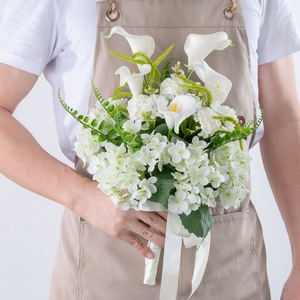 Cross-border <b>Love</b> Artificial Wedding Bouquet White Calla <b>Lily</b> Hydrangea Floral Arrangement For Home Decor And Wedding Props - Product Image 1