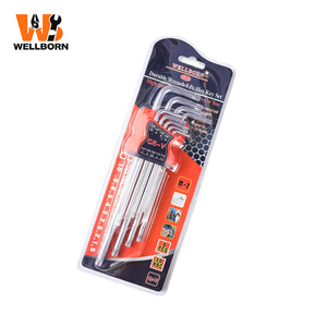 Jeu de clés hexagonales de qualité industrielle finition chromée, en acier au carbone, personnalisable, support OEM - Product Image 1