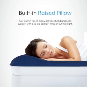 Colchón Inflable Portátil y Resistente para Viajes, con Bomba Integrada, Doble Altura, para Camping y Hogar - Product Image 2