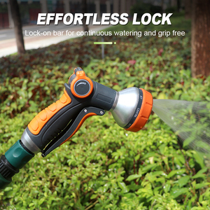 SUNSHINE Boquilla de Manguera de Jardín de Alta Presión Ajustable, Boquilla de Pulverización con Control de Volumen de Agua, Válvula de Gatillo Frontal, 8 Patrones - Product Image 4