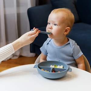 Productos de Alimentación para Bebés de Silicona Personalizados, Libres de BPA, Aptos para Microondas, Vajilla de Silicona con Succión para Recién Nacidos y Niños Pequeños - Product Image 2