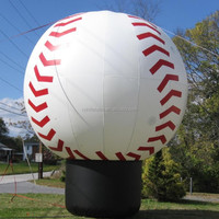 Modèle de ballon de baseball gonflable géant personnalisé avec logo en 3D gratuit pour la publicité en plein air