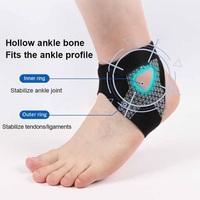 Attelle de compression de cheville légère et unique personnalisée pour le basket-ball Conception de soutien de cheville à talon ouvert Respirant à talon ouvert