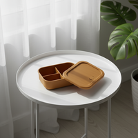 Boîte à lunch portable en silicone bento pour enfants sans bpa avec pack de 2 compartiments à 3 compartiments