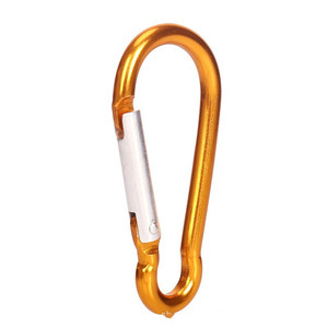 Porte-clés mousqueton en aluminium personnalisé 6 cm avec crochet à ressort, accessoires de camping et de randonnée en plein air, clip métallique promotionnel - Product Image 6