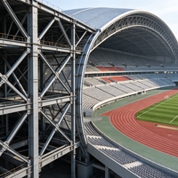 Estructura de Acero para Estadios, Techo de Celosía Prediseñada, Resistente al Fuego, Anticorrosión, de Montaje Rápido
