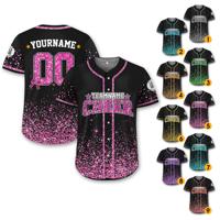 Maillot de baseball personnalisé avec paillettes et nom d'équipe pour adulte et enfant, T-shirt de cheerleading personnalisé avec nom pour les pom-pom girls, tenue d'équipe de danse