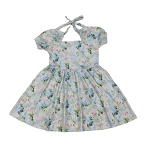 Vestido de Verano para Niñas Pequeñas, Estampado Floral, Algodón, Estilo Princesa, Línea A, Venta al Por Mayor ODM, RTS Boutique - Product Image 1