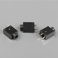 Connecteur d'écouteur audio DIP stéréo vertical à 5 broches Prise casque 3.5mm avec boîtier en acier inoxydable et nylon
