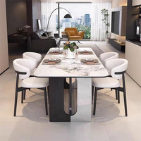 Ensemble de table et chaises de salle à manger de luxe écologique de style européen moderne (4 chaises) pour la maison, l'hôtel et l'appartement