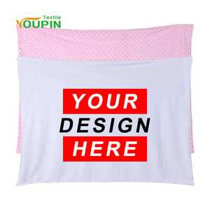 <span class=keywords><strong>Couverture</strong></span> personnalisée pour bébé 30x40 pouces, double couche, en <span class=keywords><strong>Minky</strong></span> Dot et peluche courte, pour impression par sublimation - Product Image 3