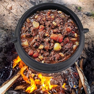 Olla <span class=keywords><strong>de</strong></span> Hierro Fundido <span class=keywords><strong>de</strong></span> Alta Calidad, Pre-Sazonada, Antiadherente, para Acampar y Cocinar al Aire Libre, con 3 Patas, Material Metálico, Sudáfrica - Product Image 5