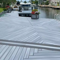 Platelage WPC à grain de bois commercial de 25mm Plancher de bois dur extérieur moderne Matière première plastique en bois de teck bon marché
