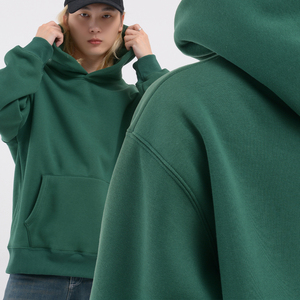 Unisex 500g Pullover Hoodie Embroidered Heavyweight <b>Fleece</b> <b>Sweatshirt</b> with Drop Shoulder Pocket Winter Puff Printing Design - Product Image 5