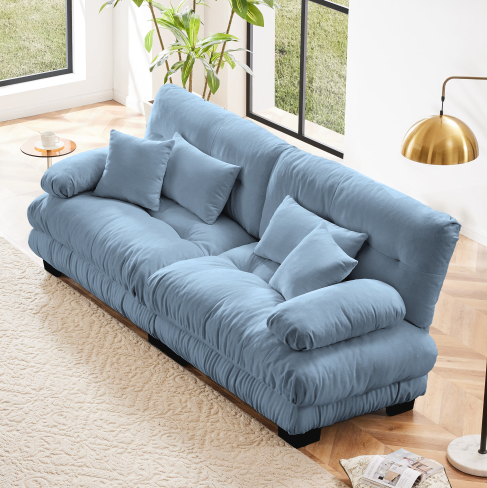 Blue + Chenille + 2 Seat