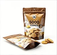 Sacs Doypack personnalisés avec fermeture éclair, en plastique brillant laminé, 1 kg, à ouverture supérieure, pour le stockage de biscuits et de gelées, qualité alimentaire, étanches