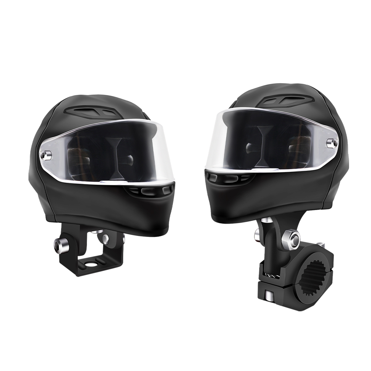 2 Lenses Motorcycle Spotlights Led Headlight Driving Lights Work Light Fog Lamp Bulb Angel Eye for Car Truck SUV