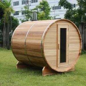 Vendita calda di nuovo disegno esterno cabina sauna sauna secca con legno hemlock canadese outdoor wet sauna secca