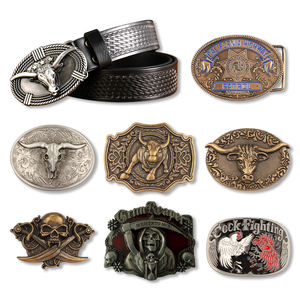 Boucle de ceinture personnalisée, design décoratif en relief 3D, boucles de ceinture en alliage de zinc métallique de style western cowboy pour hommes - Product Image 1
