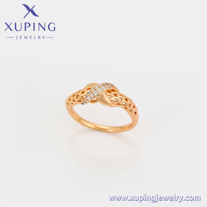 A00909365 Bijoux Xuping Collier classique en <span class=keywords><strong>maille</strong></span> texturée avec diamants américains, couleur <span class=keywords><strong>or</strong></span> 18 carats, ensembles de bijoux - Product Image 2