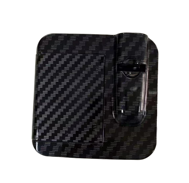 Customizable Carbon Fiber Infrared Sensor LED Logo Projection Light 3 AAA Battery Powered Black Universal Car Door Welcome Light