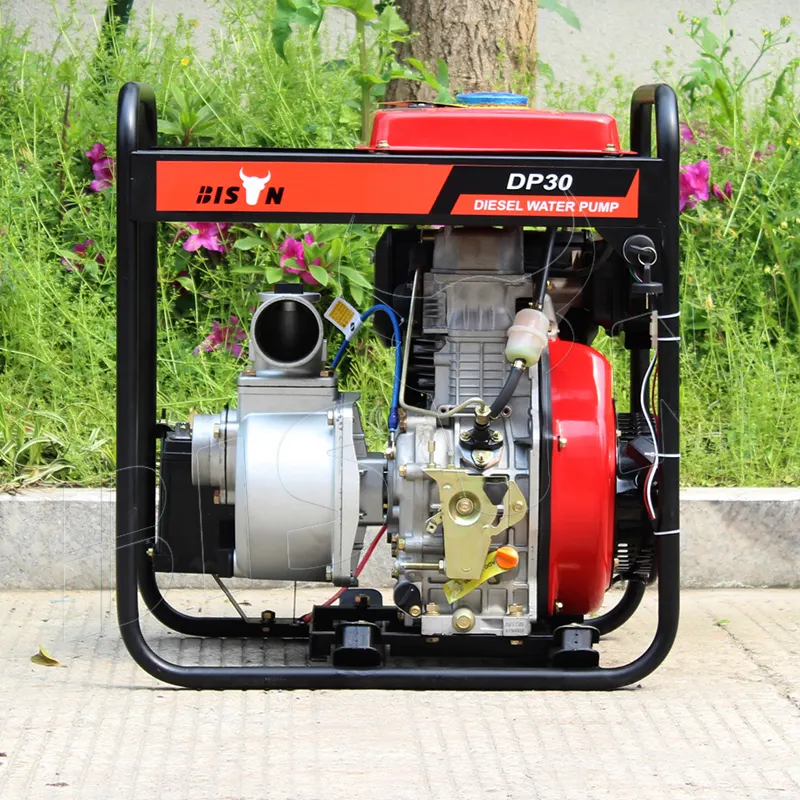 바이슨 중국 소형 디젤 워터 펌프 농업 대용량 Hp 고압 워터 펌프