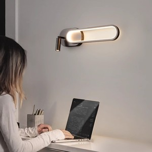 Modern Minimalist <b>Wall</b> Lamp Led <b>Light</b> E27 Bulb Base Switch Control <b>Bedside</b> Reading <b>Light</b> For Bedroom Decor - Product Image 2
