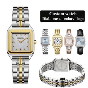 Custom Logo <b>Gold</b> Fashion Women's Quartz <b>Watch</b> OEM Stainless Steel Glass <b>Rectangle</b> Waterproof Luxury Business Party - Product Image 3