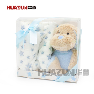 Con voi sang trọng với chăn dễ thương con chó màu hồng thỏ sơ sinh bé món quà thú nhồi bông và chăn Đặt món quà khuyến mãi ôm bé - Product Image 2