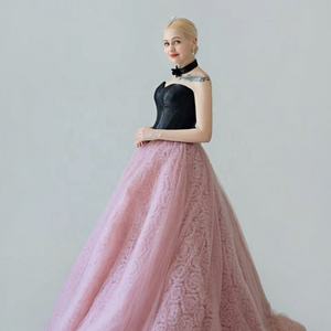 <span class=keywords><strong>Robe</strong></span> de soirée <span class=keywords><strong>rose</strong></span> sans bretelles, adaptée aux occasions formelles, aux fêtes <span class=keywords><strong>d</strong></span>'anniversaire et aux cérémonies de remise des diplômes - Product Image 3