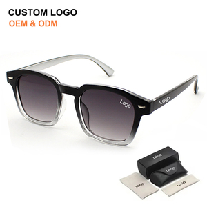 New Fashion Vintage Men Square Gradient Frame Sunglasses Custom Logo Wholesale Manufacturer <b>Sun</b> Glasses with High Quality <b>Shades</b> - Product Image 1