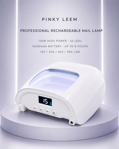 Lampe à ongles UV LED sans fil rechargeable 128W, sécheuse à ongles en gel professionnelle, 42 LED, double longueur d'onde 365/405nm, machine de polymérisation - Product Image 2