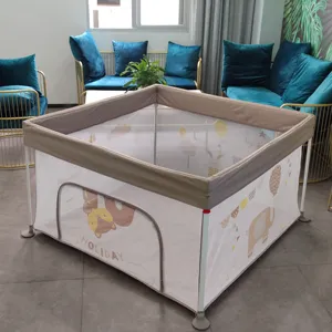 Opvouwbare Oxford Stof Outdoor Indoor Extra Grote Activiteit, Baby Veiligheidshek Kinderbox Met Toegangspoort Afdrukken