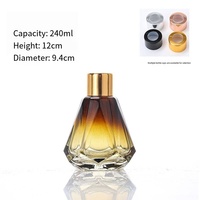 Bouteille de parfum de voiture en verre de haute qualité de 60 ml et 200 ml, couleur dégradée, diffuseur de parfum de voiture, bouteille vide