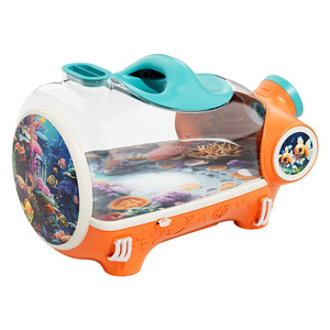 Acuario Cápsula Espacial para Niños con Luz, Juguete de Simulación para Cría de Peces y Oxigenación - Product Image 1