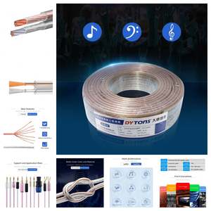 Fil de haut-parleur HIFI PVC 21 Awg 2x0.4mm2 35w fil conducteur de haut-parleur OFC pour Home <span class=keywords><strong>cinéma</strong></span> câble de haut-parleur transparent avec cuivre étamé - Product Image 3