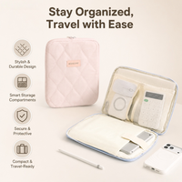 Housse de protection matelassée pour tablette, personnalisable avec logo, étui de transport 11 pouces multi-poches, sac de protection portable pour tablette