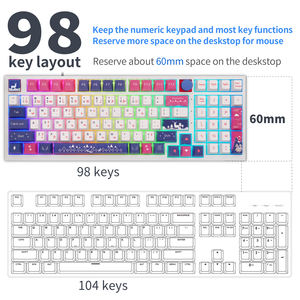 Kyloong-Teclado mecánico para gaming, accesorio para gaming, 75 G75 G980 O - Product Image 4