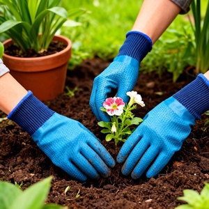 Gants <span class=keywords><strong>de</strong></span> sécurité en caoutchouc Terry enduits <span class=keywords><strong>de</strong></span> latex antidérapants avec doublure en coton pour la construction et l'entrepôt (vente en gros) - Product Image 2