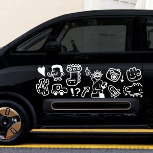 Autocollants de voiture personnalisés autocollants extérieurs de voiture modifiés masquant les éraflures décoration ne perd pas les autocollants de couleur - Product Image 3