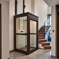 Ascenseur hydraulique semi-cabine de type L pour maison, villa, usage résidentiel multi-étages.