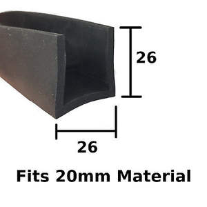 אטם גומי בצורת U מסוג EPDM לייצור דלתות, פס איטום קצה גומי לארונות, פס גומי EPDM עמיד לקרינת UV - Product Image 3