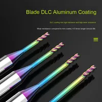 Deep Groove End Mill 56 Derajat Baja Tungsten Lapisan Aluminium Pelangi Karbida Undercut