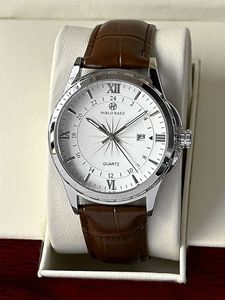 Relojes de cuarzo de moda para hombre al por mayor, correas de cuero sencillas, relojes para hombre económicos - Product Image 3