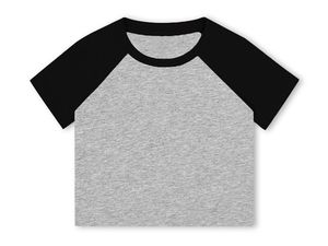 T-<span class=keywords><strong>shirt</strong></span> décontracté d'été pour <span class=keywords><strong>femme</strong></span> RUICHI en coton et élasthanne 220 GSM, <span class=keywords><strong>col</strong></span> <span class=keywords><strong>rond</strong></span>, manches raglan, coupe courte, vierge - Product Image 3