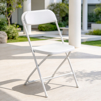 Chaise pliante ultra-légère moderne en plastique blanc, imperméable et réglable, pour salon, hôtel, événement, fête, jardin, parc, extérieur