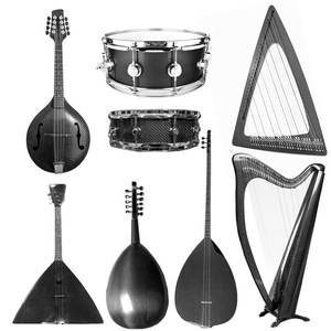 Guitare électrique en fibre de carbone pure, garde-corps de manche en fibre de carbone, corps de guitare, oud, harpe, banjo, <span class=keywords><strong>mandoline</strong></span> - Product Image 2