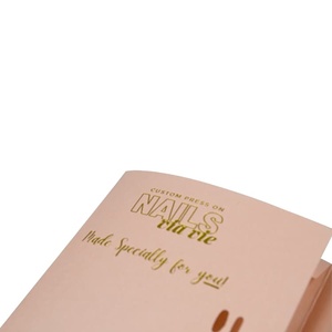 Enveloppe de mariage de luxe rose en gros avec logo en feuille d'or gaufré et ruban - Product Image 5