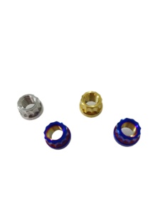 Fabrieksgroothandel gepolijste CNC-gefreesde Gr5 titaniumlegering bouten <span class=keywords><strong>12</strong></span>-punts zeskant flensmoeren voor motorraces DIN GB-norm - Product Image 6