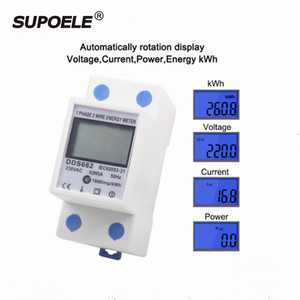 SUPOELE DDS662-B 0-80A Contatore di Energia Elettrica Monofase con Display Digitale LCD Retroilluminato, Misuratore KWh/Watt - Product Image 2